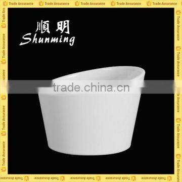 White melamine noodle bowl