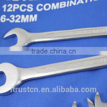 12 Pcs Spanner Tools Set Combination Wrench With Canvas Bag GS KING TOOLS photo-6