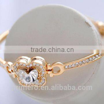 Austria Crystal Rhinestone Gold Charm Bracelets Elegant Butterfly Bangle For Women photo-4