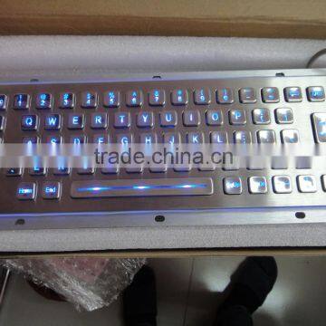 Illuminated LED Backlight Metal Keyboard With Trackball photo-2