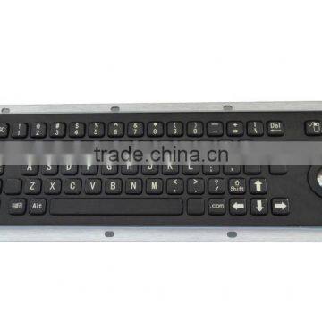 High quality USB ps/2 IP65 Metal keyboard with optical trackball