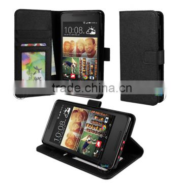 PU Leather Case For HTC Desire 612 Case ,For HT Desire 612 Wallet Case Black