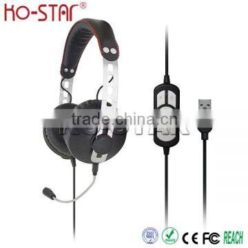 Latest custom design Stylish headset high performance USB Headsets with detachable PC microphone
