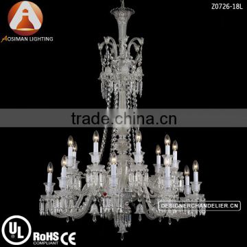 18 Light Luxury Baccarat Crystal Chandelier Long Version