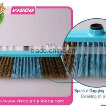 plastic broom with pvc coated wooden broom handle,VA114