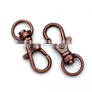 TOP Quality Antiqued Copper Plated Lobster Claw Swivel Clasps 32mm 20pcs per Bag for Key Ring (Approxi 1 1/4 * 1/2 inch)