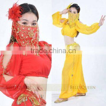 long sleeve chiffon costume belly dance