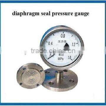 Bourdon tube sanitary pressure gauge with diaphragm seal