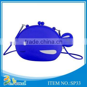 High quality colorful fish shaped shoulder silicone lady bag