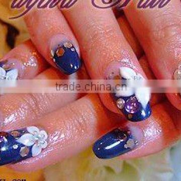 Professional nail art of uv lamp changing color uv gel