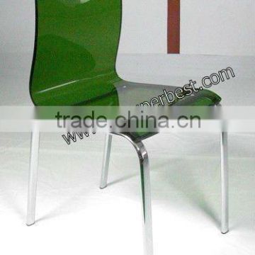 modern acrylic chair with metal foot