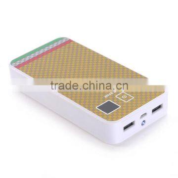 Shenzhen battery powerbank 20000 mAh qi wireless rechargeable with led light for mobile phone