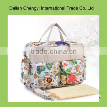 Tactical qualified non-toxic flower printing non-woven mommy bag