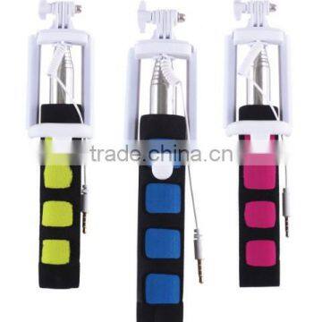 Q1 3 IN 1 Mini Extendable Tripod Handheld Wire Selfie Fold Monopod Stick With Remote Button for IPhone IOS 8 Samsung Android photo-2