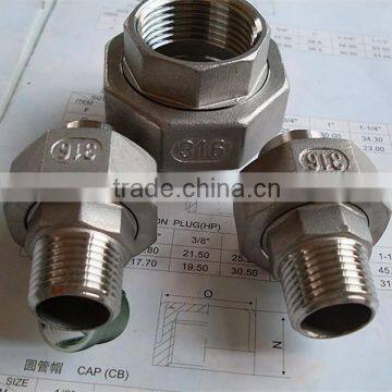 threaded BSP steel pipe fitting union