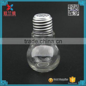 40ml Light Bulb Shape Spice Glass Bottle For Salt,cumin,paprika