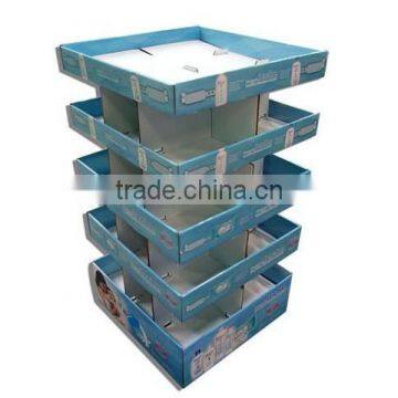 POS Corrugated Paper Skin Care Products Display Rack