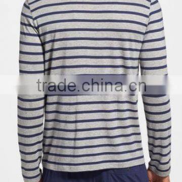 Cheap Winter Stripe Pattern 100%Cotton Men's Nightshirt photo-3
