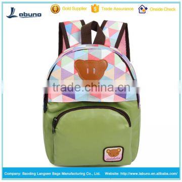 wholesale design promotional pu+ canvas rolling backpack lovely children backpack