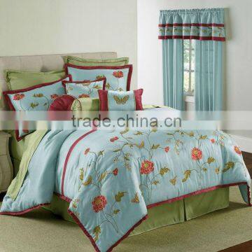 Colorful Embroidered High Quality Comforter Sets