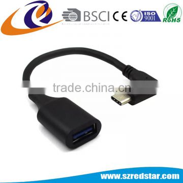 90 Degree Right Angle Type C to OTG 3.0 Female Cable