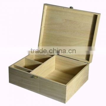 natural and healthy wooden box with several little drawers and lid.factory supplied food storage box