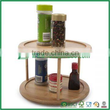 Bamboo 2-Tier Lazy Susan for Kitchenware photo-2