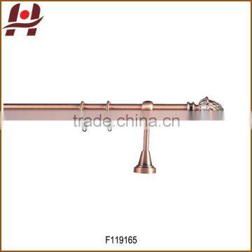 F119165-metal iron aluminium stainless steel brass plated plain twisted extensible telescopic window curtain poles rods pipes