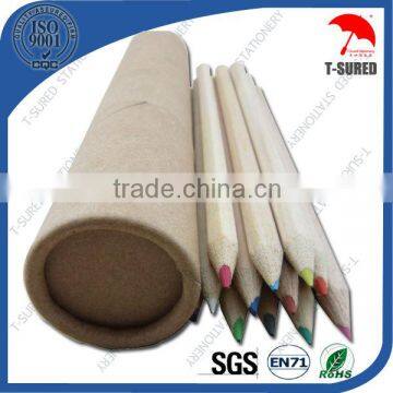 7 Inches Hexagonal Natural Wooden Color Pencil Set In Kraft Paper Tube photo-6
