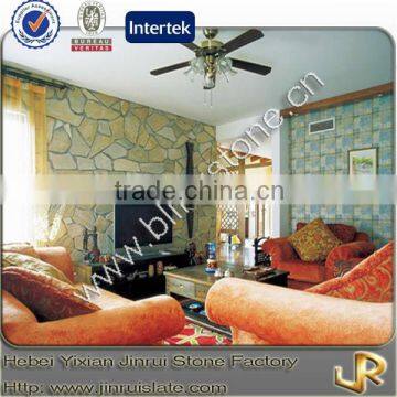 Natural stone veneer interior wall cladding