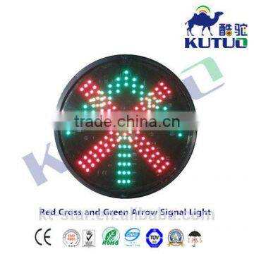 Wholesale Kutuo 300mm Driveway Indicator Red Cross and Green Arrow in One Unit Traffic Signal Light photo-2