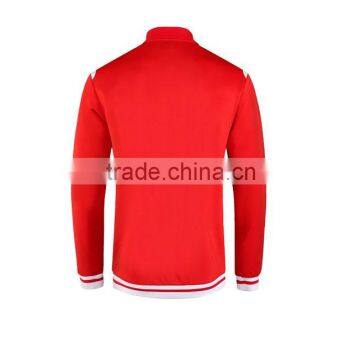 2016 Newest Cheap Hot Sell Polyester Red Track Jacket photo-2