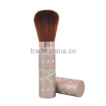 Disposable blush brush,retractable hair brush with flower and heart diamond