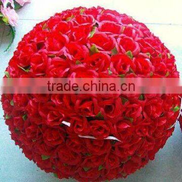 Red wedding flower balls