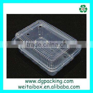 food grade breathable transparent plastic fruit blister container box