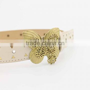 the Popular Child Belt with Butterfly buckle-PU belt with Punching and Rivetthe Popular Child Belt with Butterfly buckle-PU belt