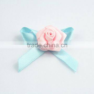 satin ribbon rose flower for garment decor