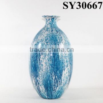 Vase for indoor decoration blue tall large flower vase