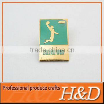 Rectangle cheap lapel pins for sports winner