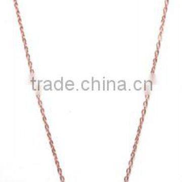 Fashion latest design metal chain necklace, oval stone pendant necklace, quartz pendant necklace