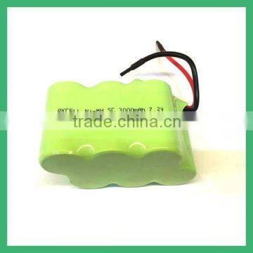 Factory wholesale price 7.2V SC3000mAh NiMH Battery Pack