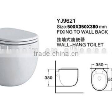 YJ9621 Ceramic Bathroom Save Spaces Wall hung toilet/WC/ Water Closet