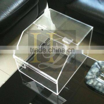 Hot selling Custom Transparent Acrylic Candy cake Box With Hinged Lid