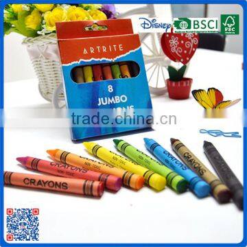 2016 wholesale 8 colors crayon in paper box for school students with cheap price