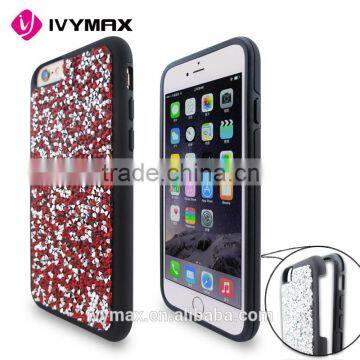 IVYMAX Red Mini Crystals Rhinestones Desire Candy Skin Cover with Soft TPU Frame For Iphone 6s phone case                        
                                                                                Supplier's Choice