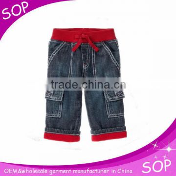 wholesale baby brushed cotton new boy jeans made in china