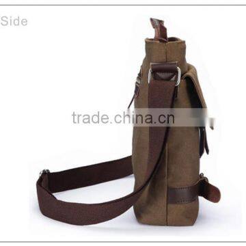 Men Shoulder Messenger Bags Canvas and Leather Messenger Bag photo-3