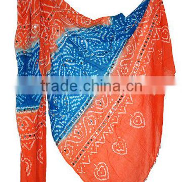 Rajasthani New Hand Tie Dye Stole From Jaipur