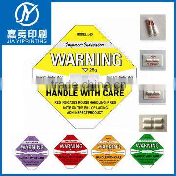 2015 Shockwatch Label Impact Indicator Shipping Label Monitoring Shock Label