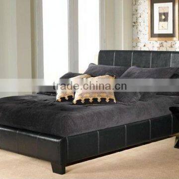 Leather upholstered Bed w/slats-Full